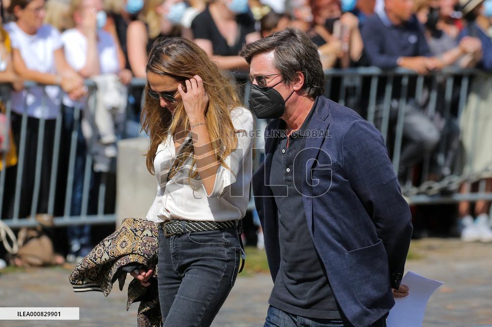 Jean-Paul Belmondo Funeral - Paris - Exit
