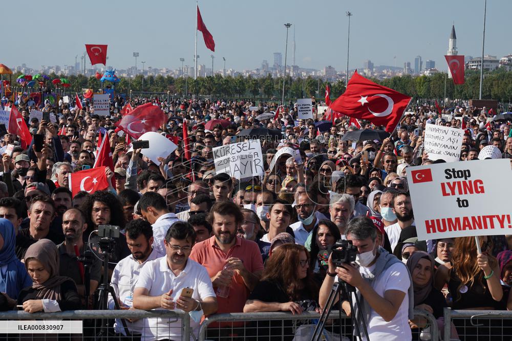 Anti-Vax Protest - Istanbul