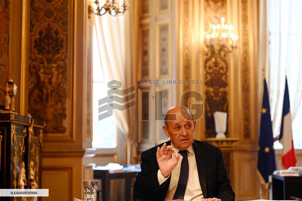 Jean-Yves Le Drian Portrait - Paris