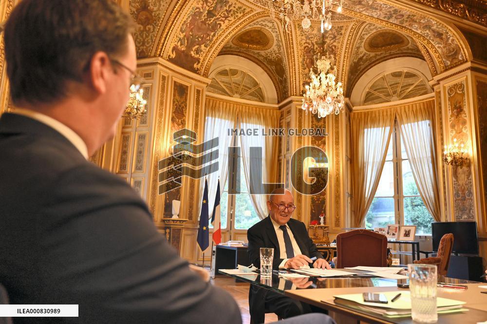 Jean-Yves Le Drian Portrait - Paris