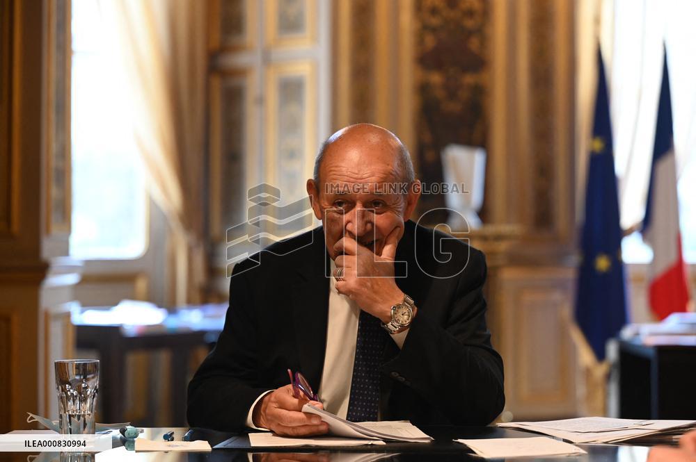 Jean-Yves Le Drian Portrait - Paris