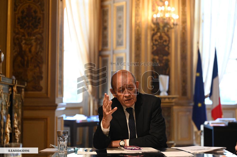 Jean-Yves Le Drian Portrait - Paris