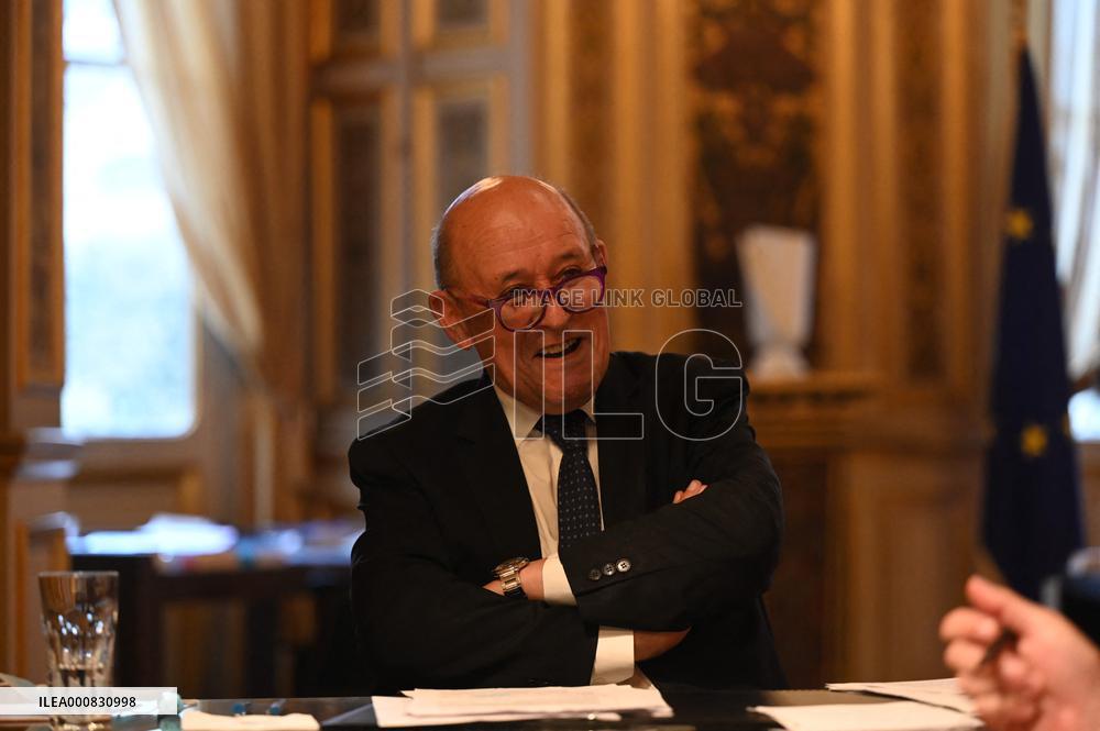 Jean-Yves Le Drian Portrait - Paris