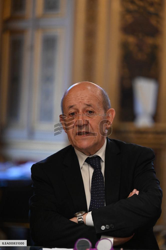 Jean-Yves Le Drian Portrait - Paris