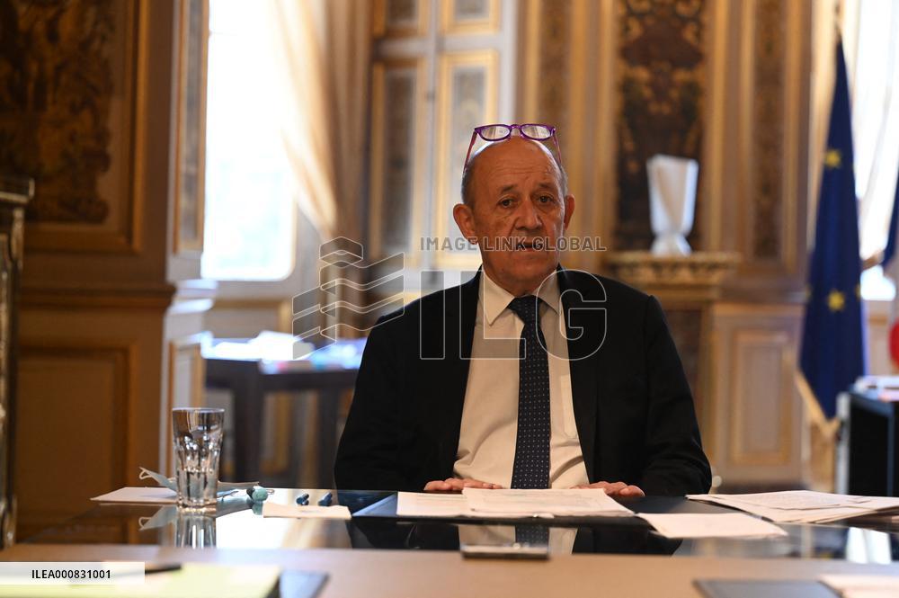Jean-Yves Le Drian Portrait - Paris