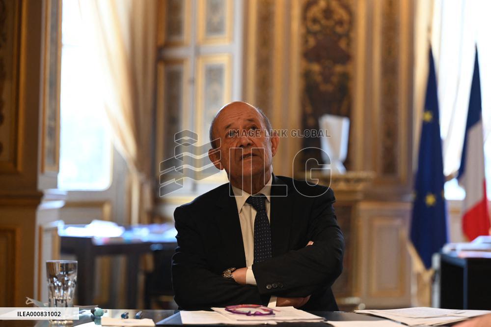 Jean-Yves Le Drian Portrait - Paris