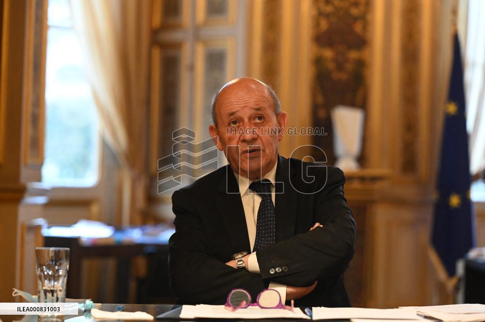 Jean-Yves Le Drian Portrait - Paris