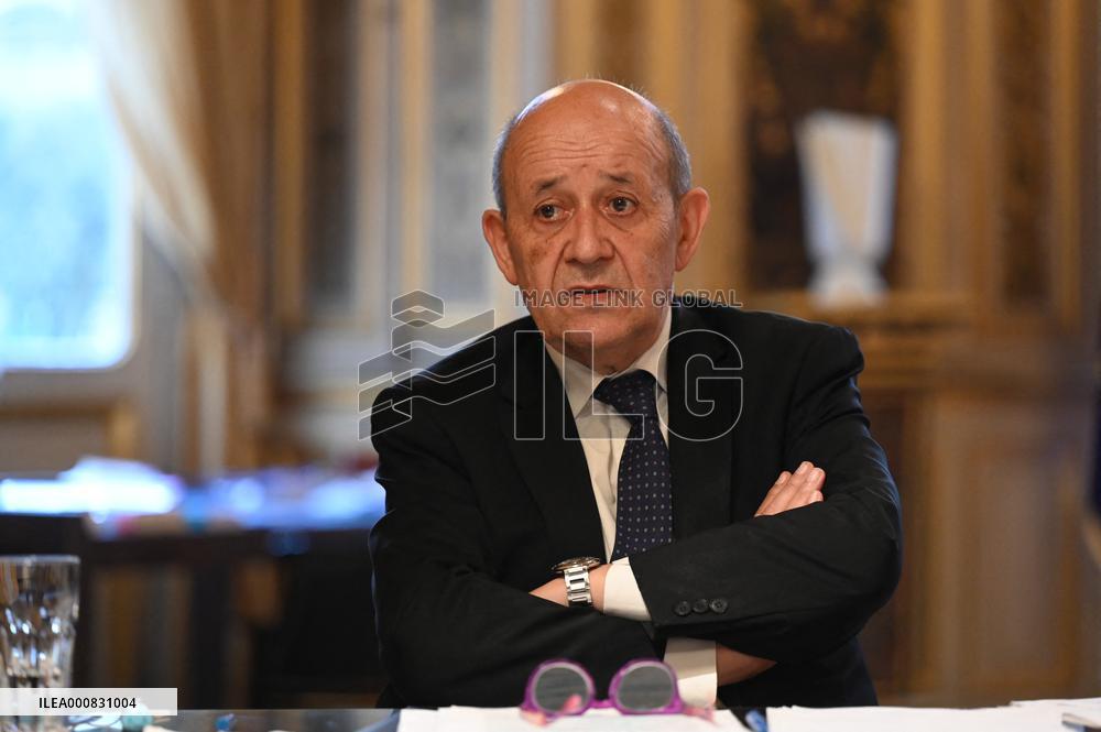 Jean-Yves Le Drian Portrait - Paris
