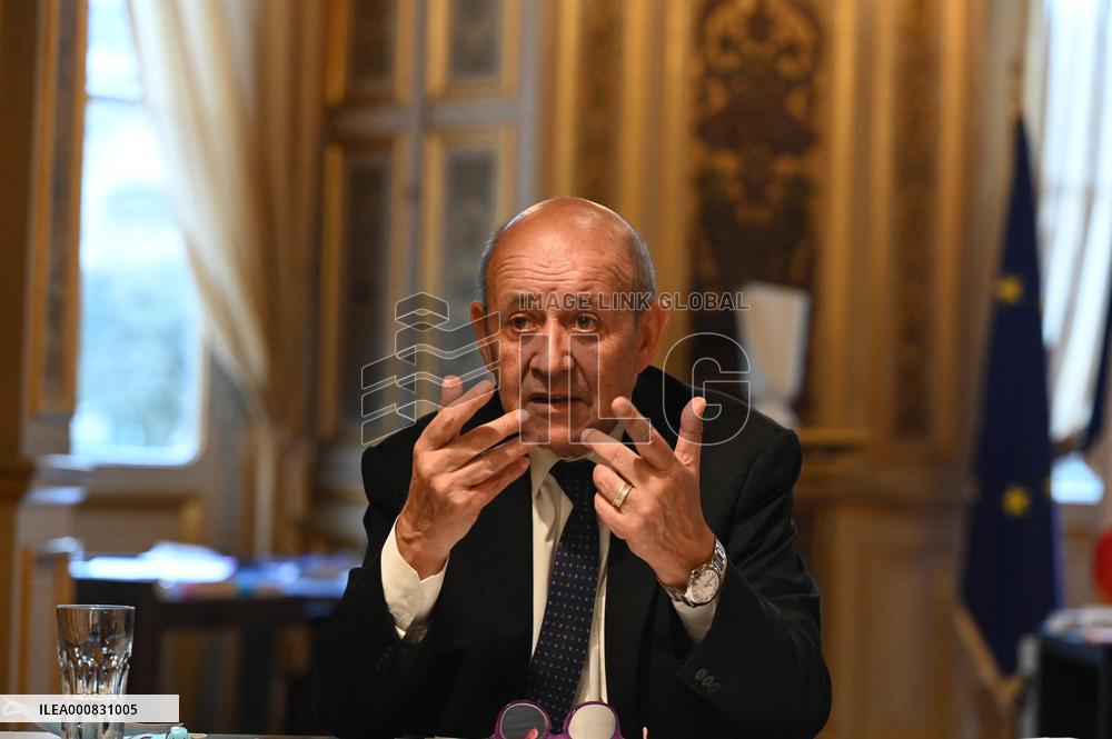 Jean-Yves Le Drian Portrait - Paris