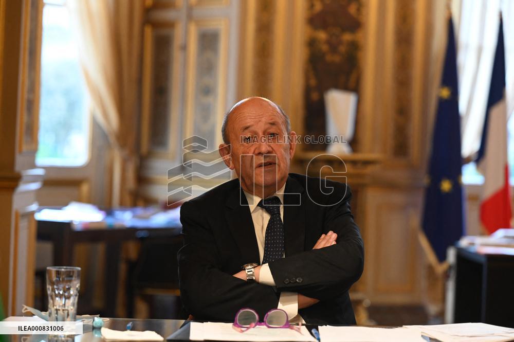 Jean-Yves Le Drian Portrait - Paris