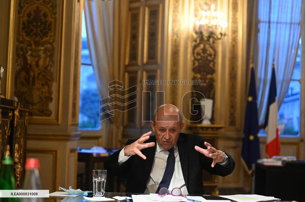 Jean-Yves Le Drian Portrait - Paris