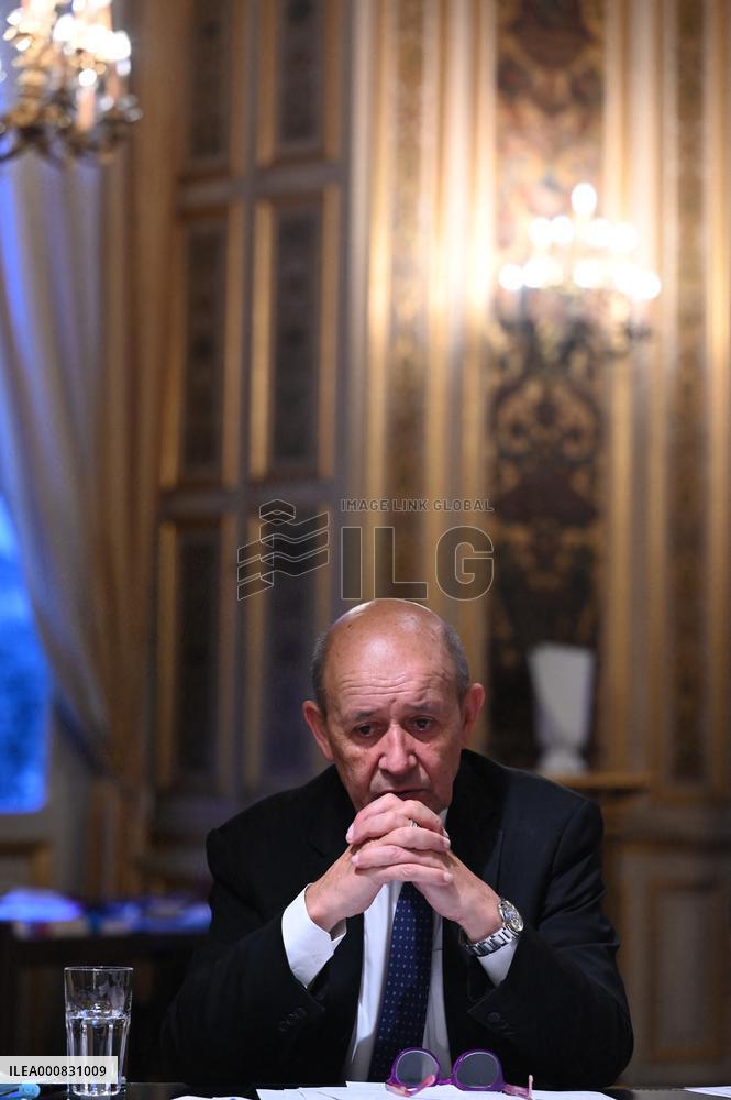 Jean-Yves Le Drian Portrait - Paris