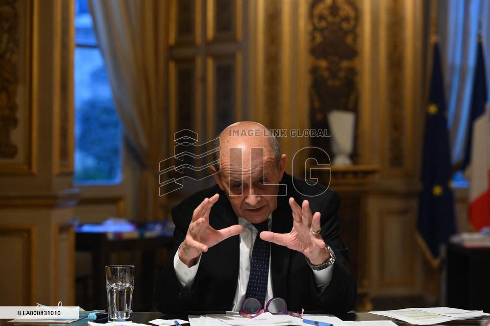 Jean-Yves Le Drian Portrait - Paris