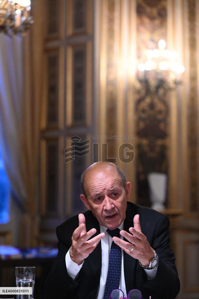 Jean-Yves Le Drian Portrait - Paris
