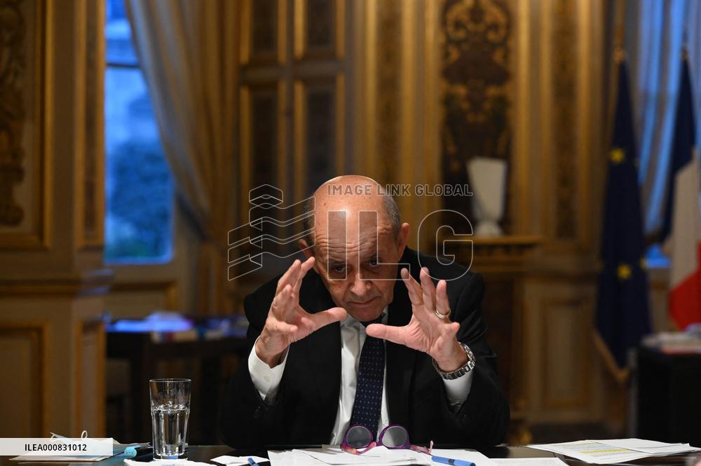 Jean-Yves Le Drian Portrait - Paris