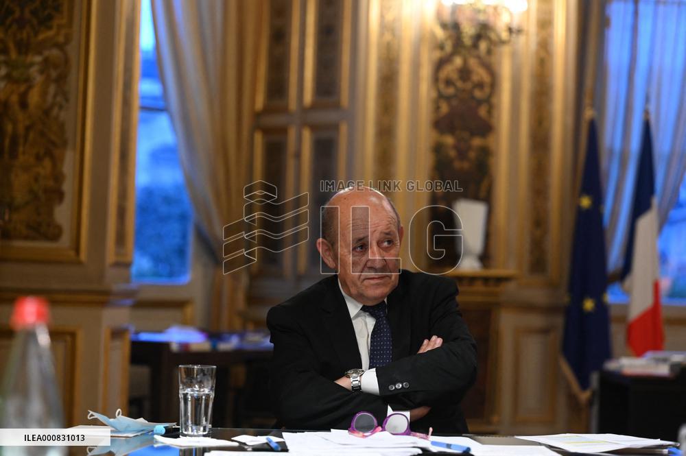 Jean-Yves Le Drian Portrait - Paris