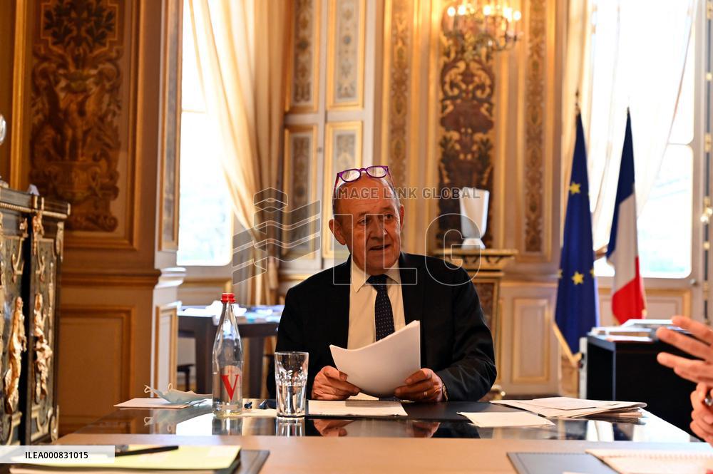 Jean-Yves Le Drian Portrait - Paris