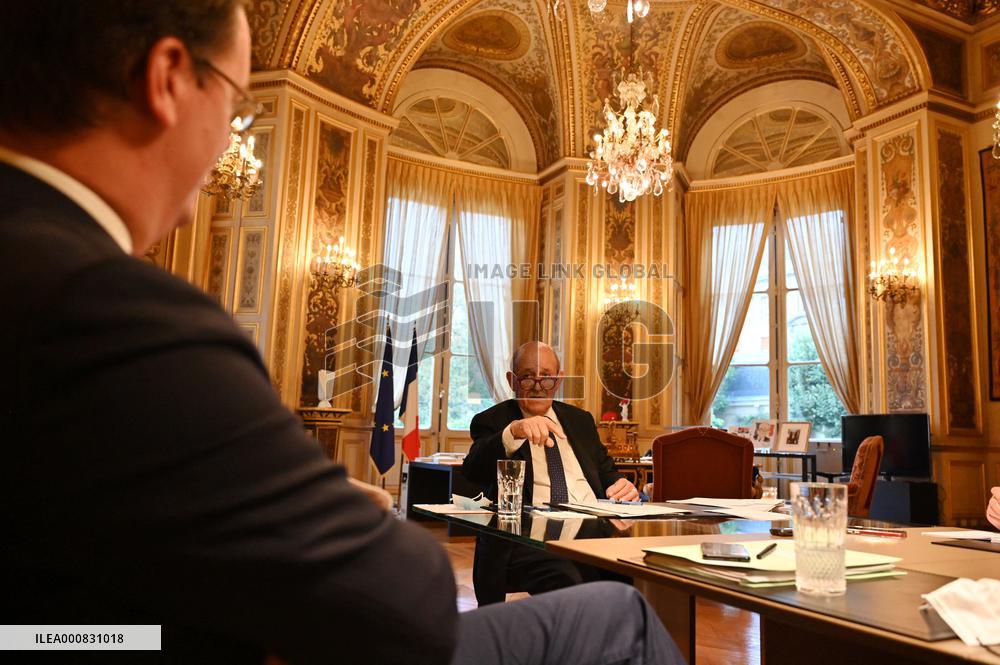 Jean-Yves Le Drian Portrait - Paris