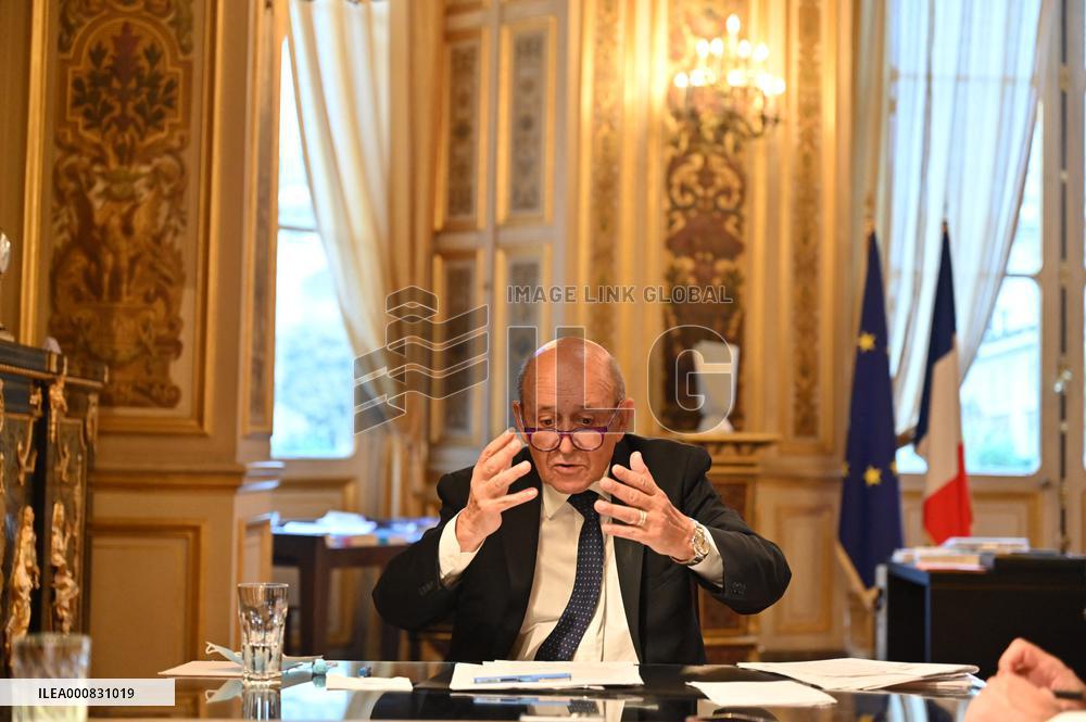 Jean-Yves Le Drian Portrait - Paris