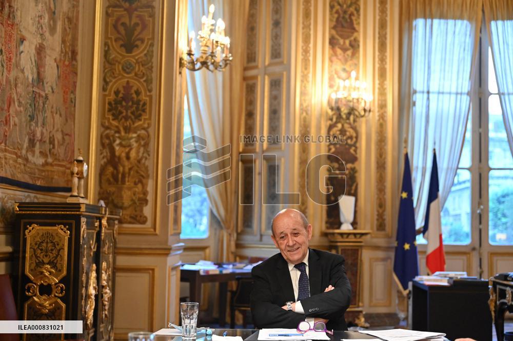 Jean-Yves Le Drian Portrait - Paris