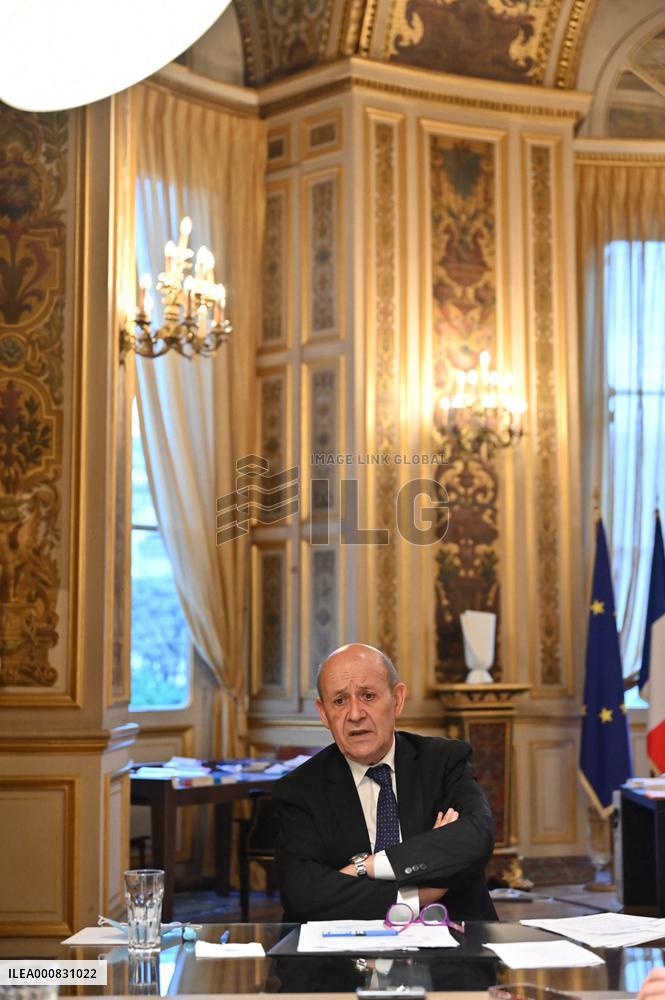 Jean-Yves Le Drian Portrait - Paris