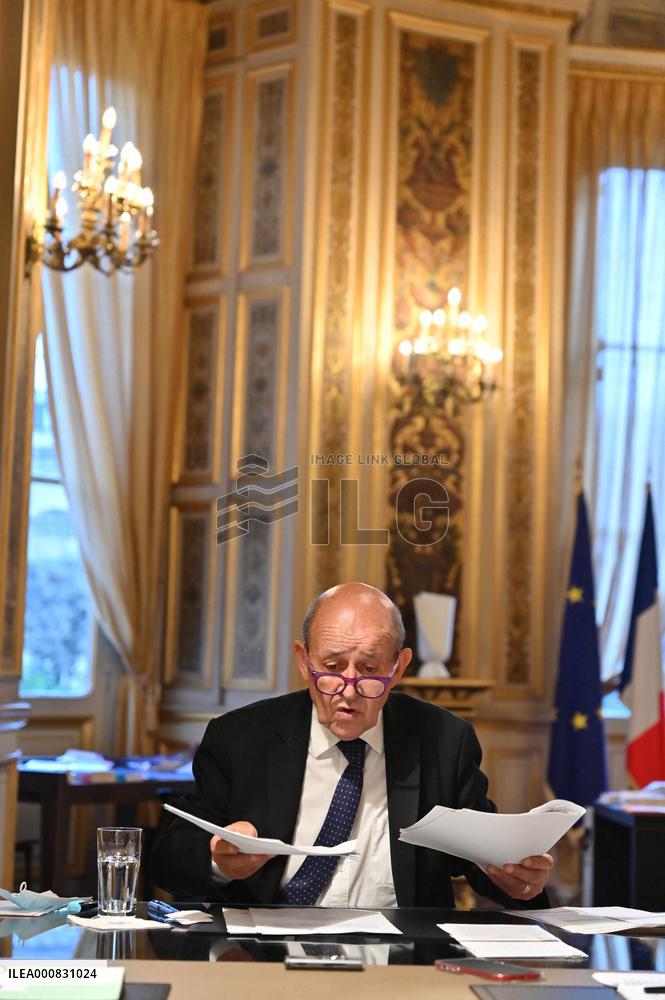 Jean-Yves Le Drian Portrait - Paris