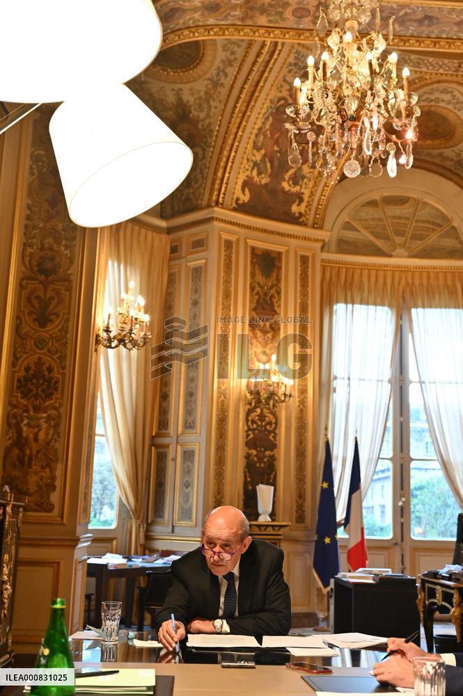 Jean-Yves Le Drian Portrait - Paris