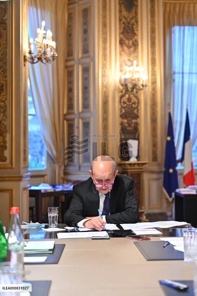 Jean-Yves Le Drian Portrait - Paris