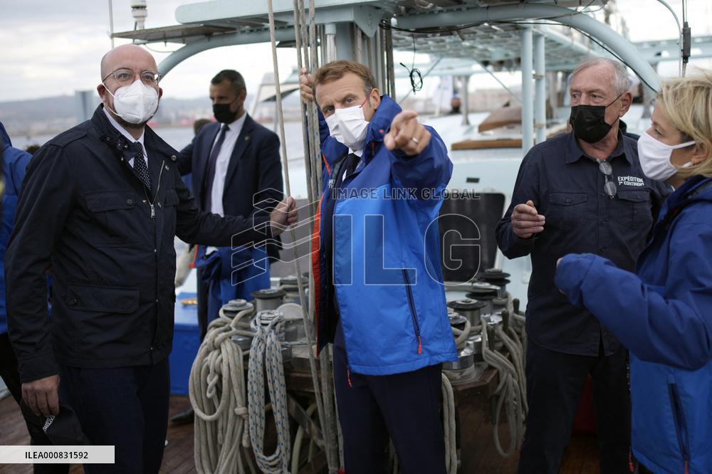 President Macron Heads To The Calanques National Park - Marseille