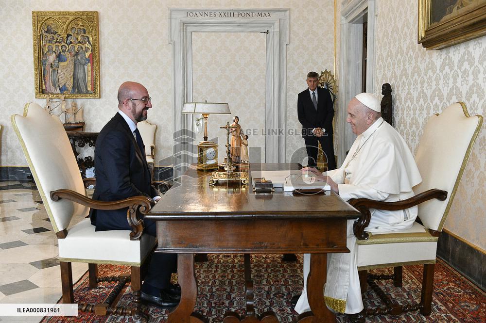 Pope Francis Meets Charles Michel - Vatican