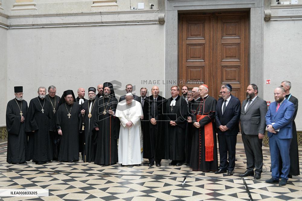 Pope Francis Meets The Ecumenical Council Of Churches - Budapest