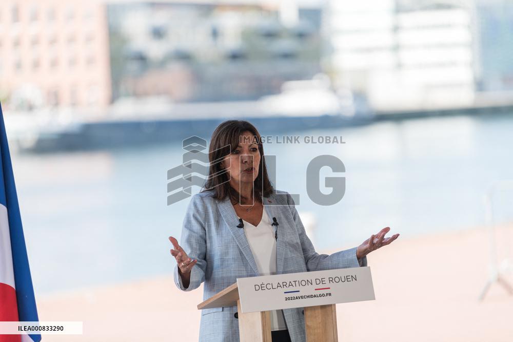 Anne Hidalgo Announces Her Candidacy For Presidential Election - Rouen