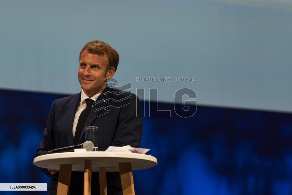 President Macron At Sea Economy Meeting - Nice