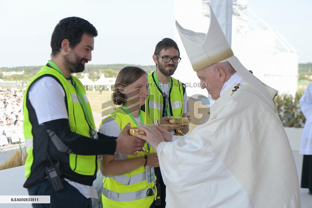 Pope Francis Celebrates An Open Air Mass - Slovakia