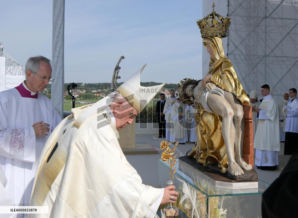 Pope Francis Leads An Open Air Holy Mass - Slovakia