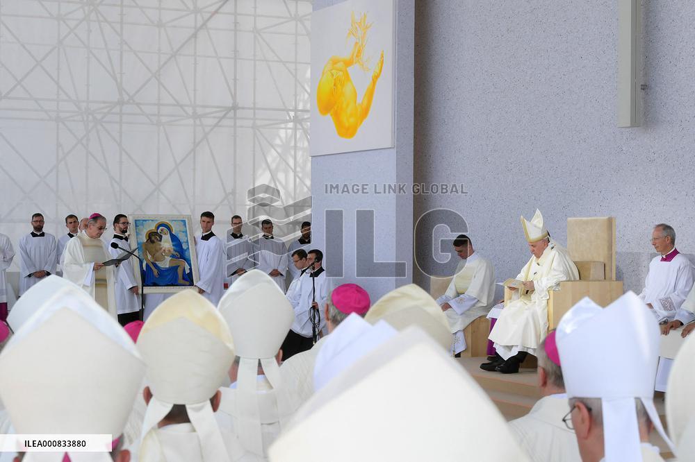 Pope Francis Leads An Open Air Holy Mass - Slovakia