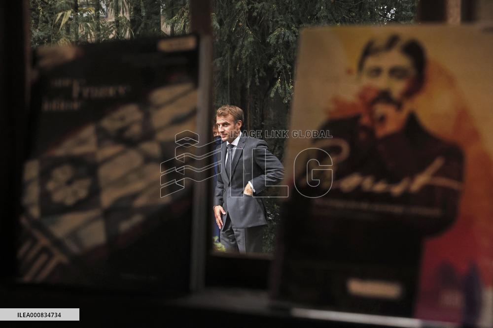 President Macron Visits The House Of Marcel Proust - Illiers-Combray