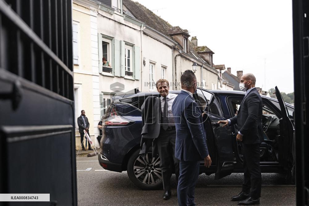 President Macron Visits The House Of Marcel Proust - Illiers-Combray