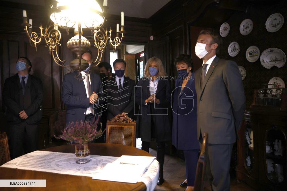 President Macron Visits The House Of Marcel Proust - Illiers-Combray