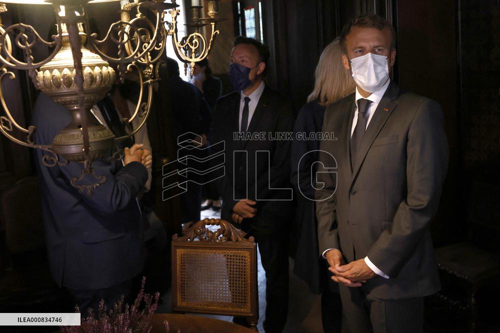 President Macron Visits The House Of Marcel Proust - Illiers-Combray