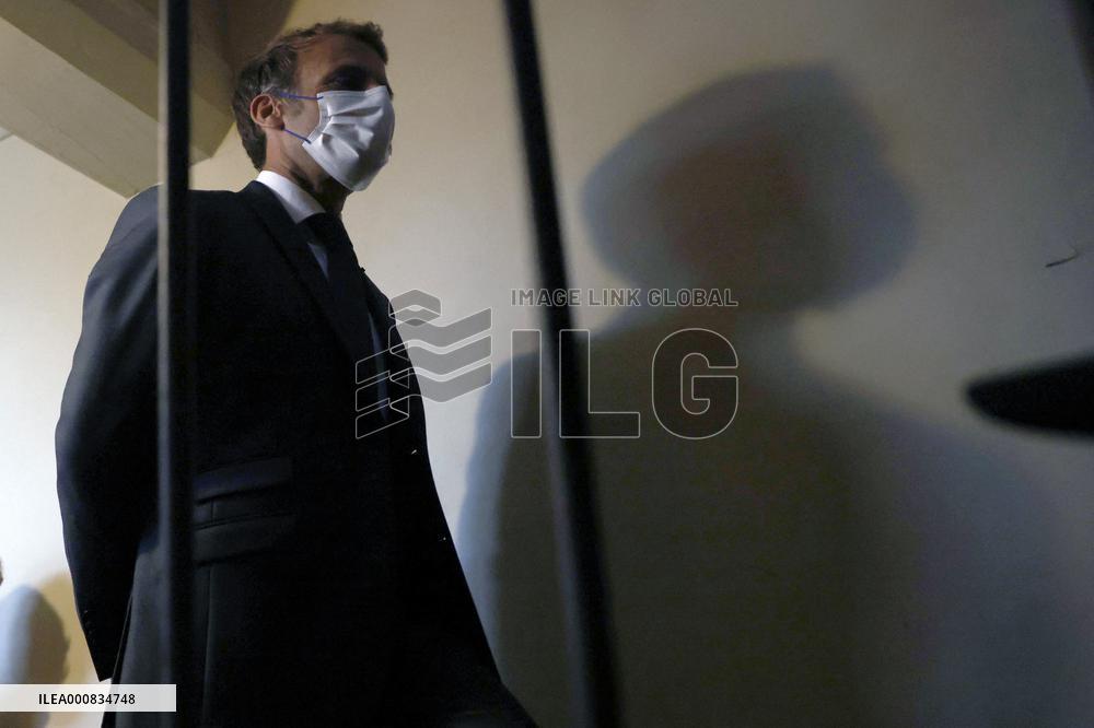 President Macron Visits The House Of Marcel Proust - Illiers-Combray