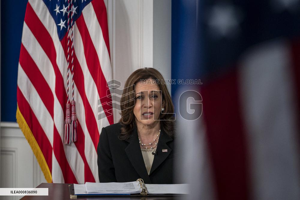 Vice President Kamala Harris Leads a Virtual COVID Summit