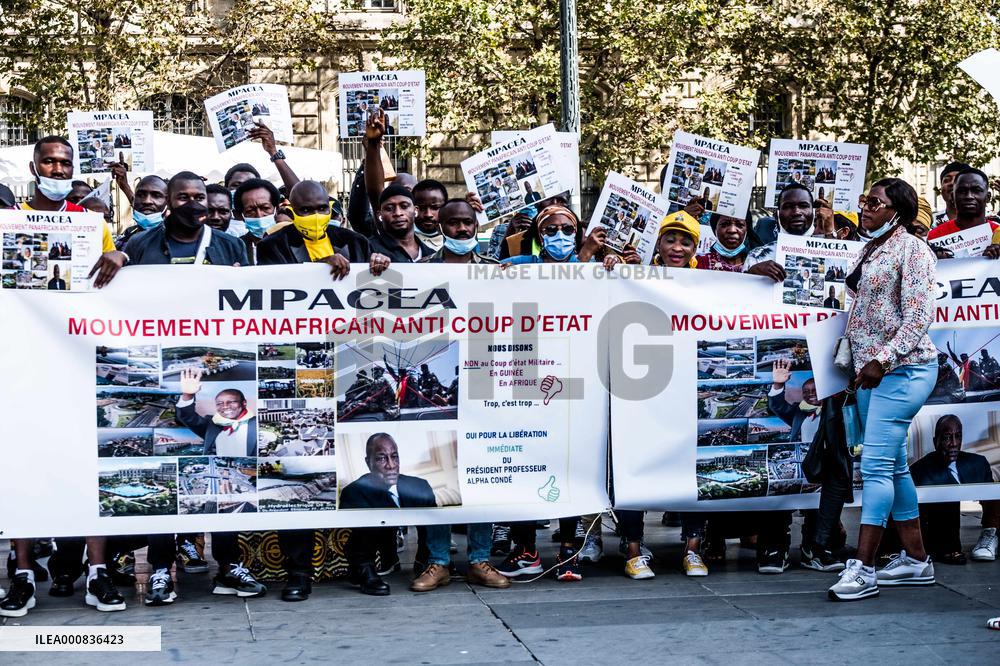 Demonstration in support of Alpha Condé - Paris