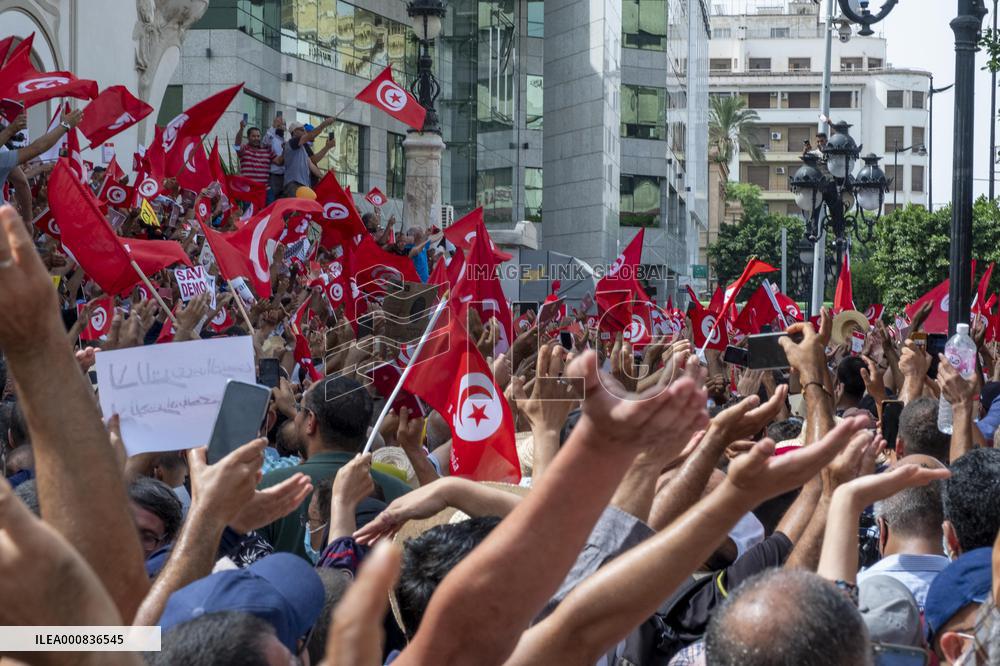 Protest Against Tunisian President Said - Tunis