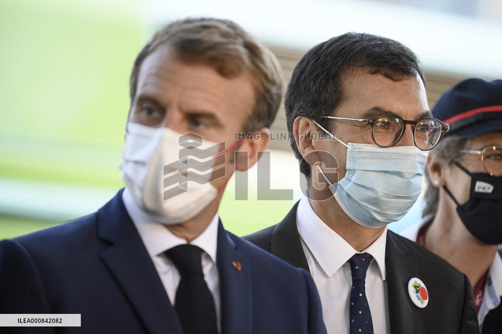 President Macron During A Ceremony Marking The 40Th Anniversary Of TGV