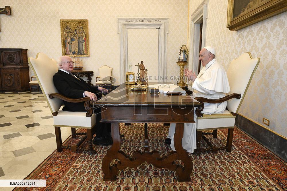 Pope Francis Meets Ireland's President Higgins - Vatican