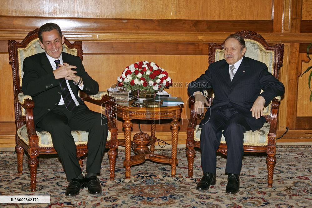 Nicolas Sarkozy 's visit in Algeria