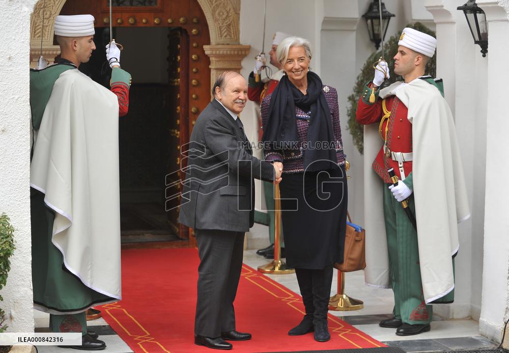 Christine Lagarde Meets President Bouteflika - Algiers
