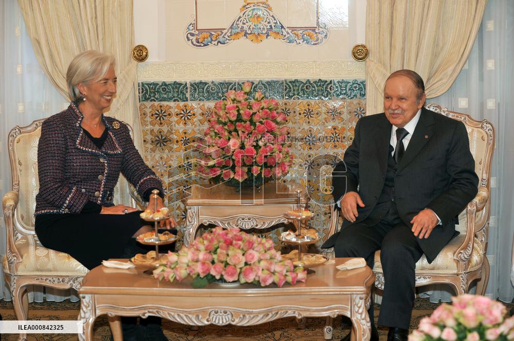 Christine Lagarde Meets President Bouteflika - Algiers