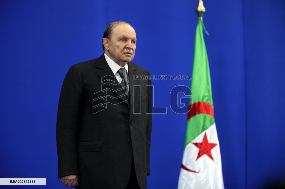 Abdelaziz Bouteflika attends a commemoration ceremony of the May 8, 1945 massacre in Setif